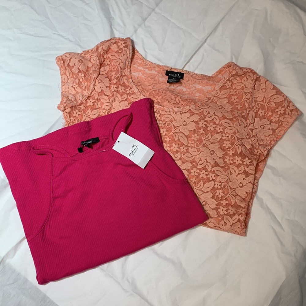 Two size medium rue 21 tops.